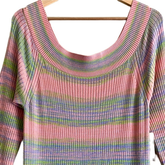 ANTHROPOLOGIE Daily Practice Ribbed Knit Stretchy Bodycon Maxi Dress Size XL NWT - Picture 7 of 12